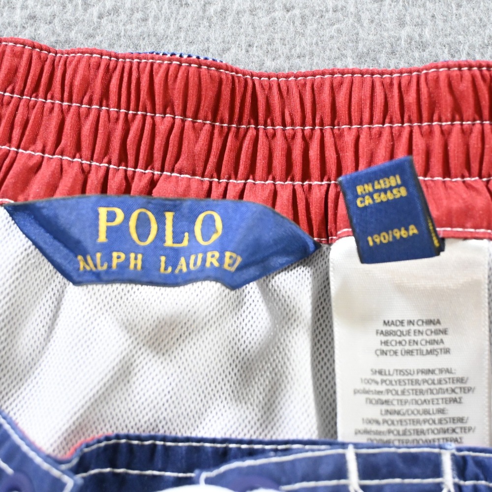 Polo Ralph Lauren Mens Ombre Americana Swim Trunks XXL Red White Blue USA - Picture 5 of 12